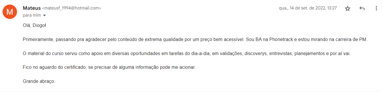 Depoimento Mateus